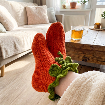 Pumpkin Patch Socks Knitting Pattern