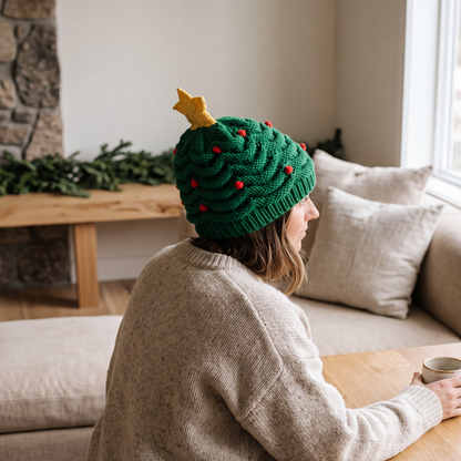 Christmas Tree Hat | Digital Knitting Pattern