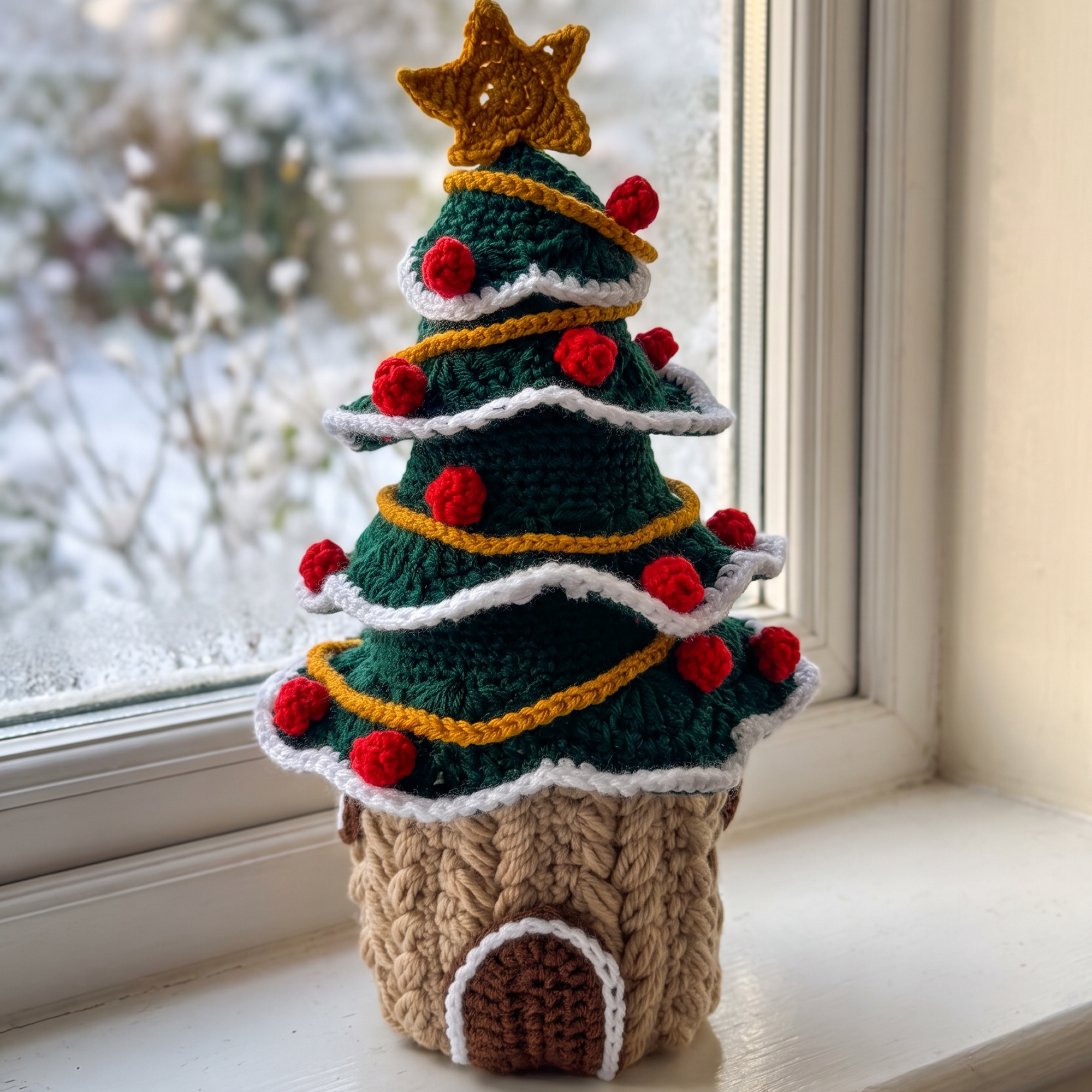 Cozy Christmas Tree House | Digital Crochet Pattern