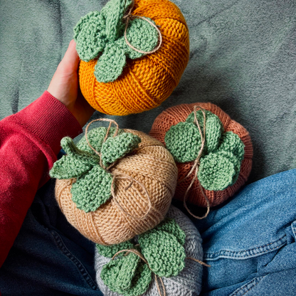 Cozy Harvest Pumpkin Decorations Knitting Pattern
