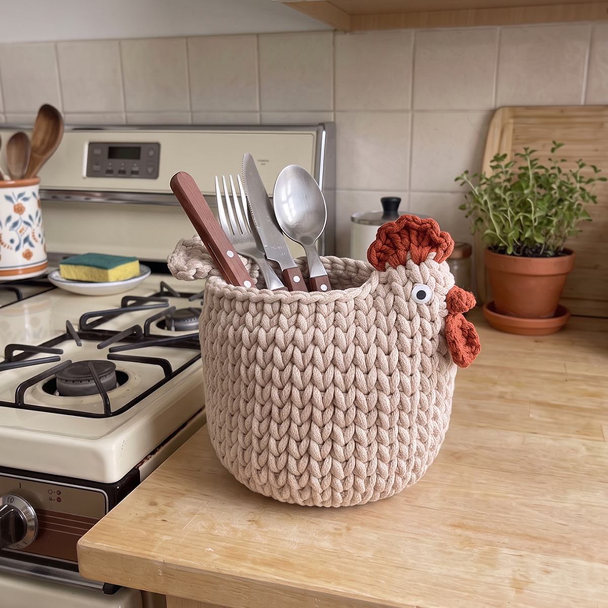 Cluck & Keep Chicken Basket Crochet Pattern