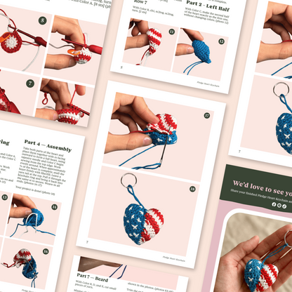 Pledge Heart Keychain Crochet Pattern
