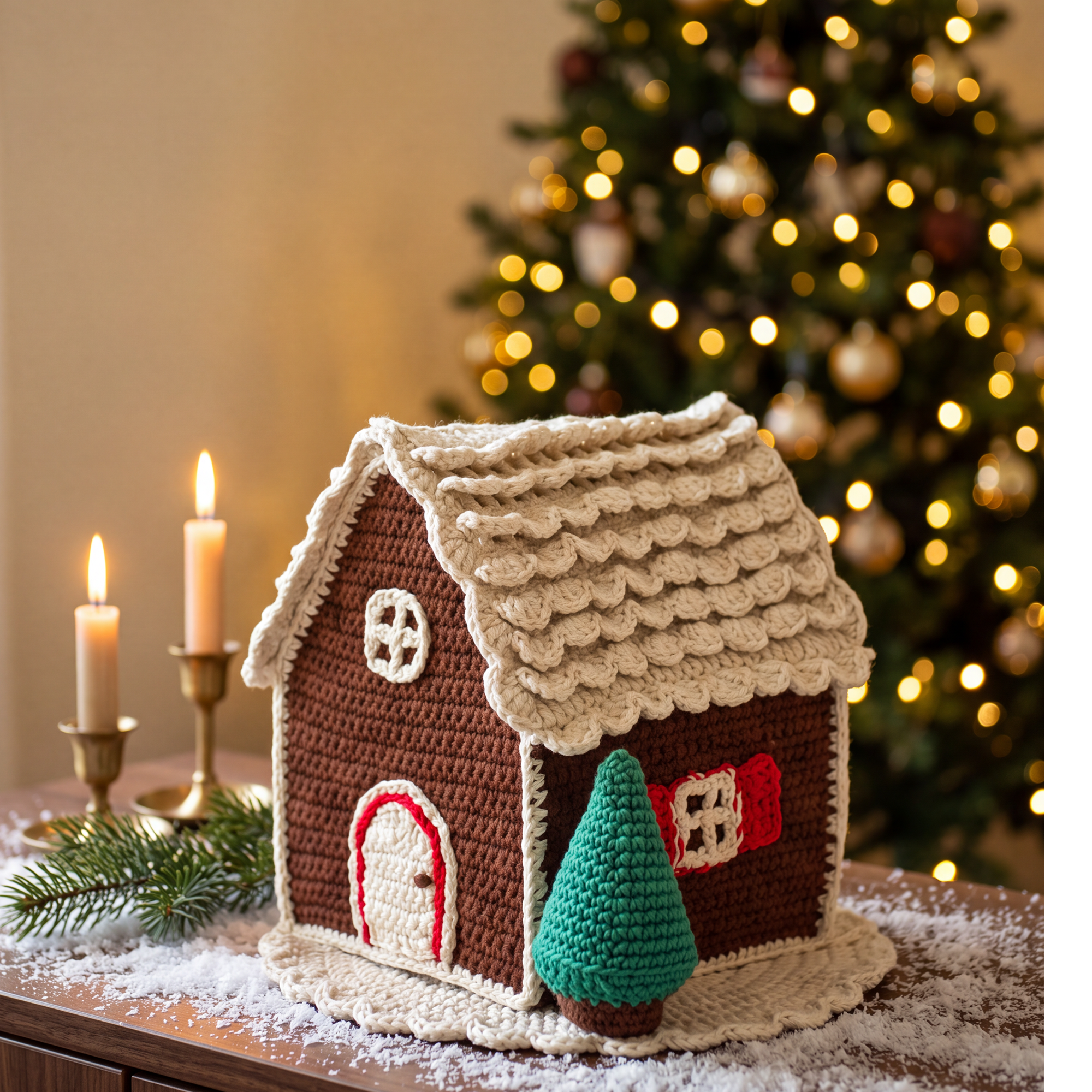 Gingerbread Christmas Cottage | Crochet Digital Pattern