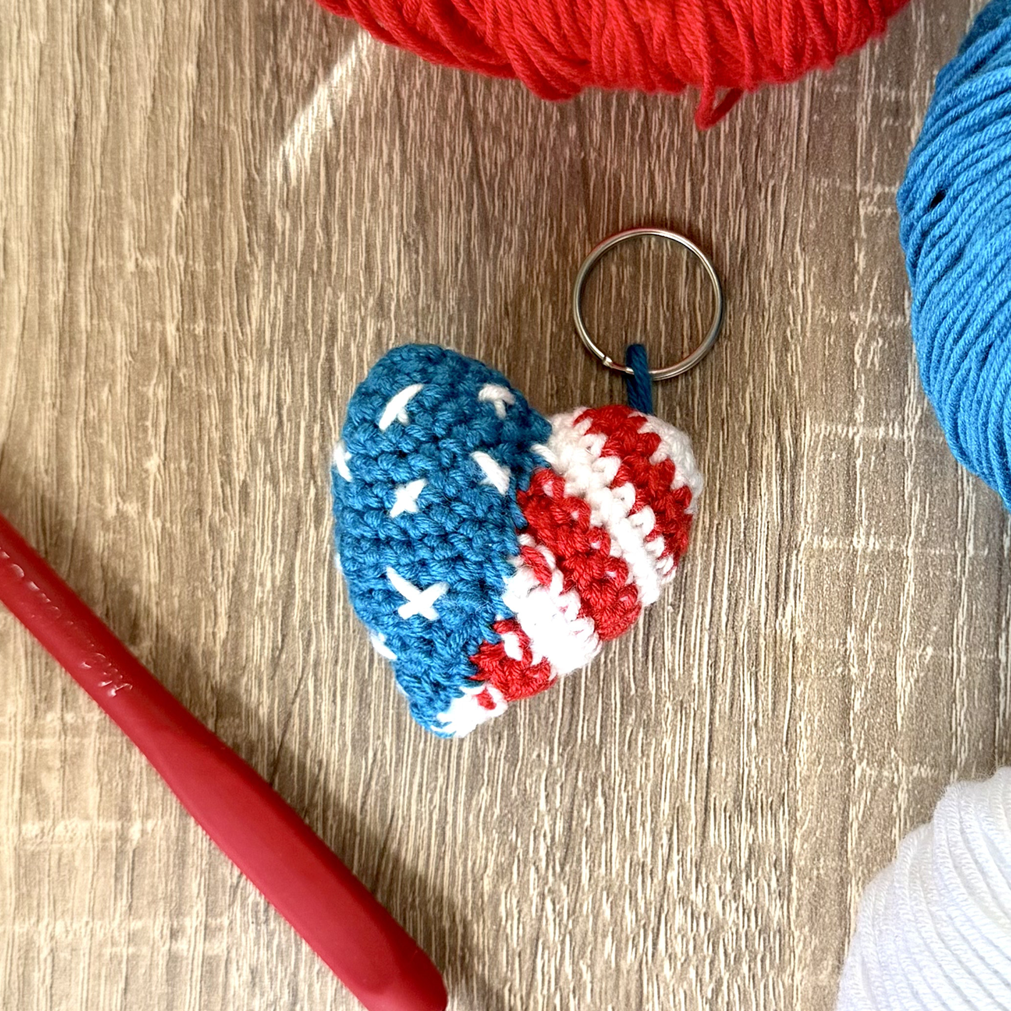 Pledge Heart Keychain Crochet Pattern