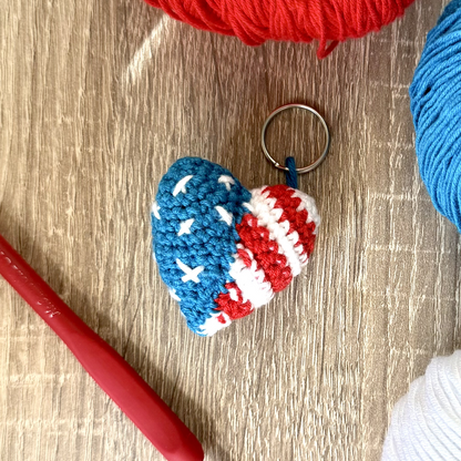 Pledge Heart Keychain Crochet Pattern