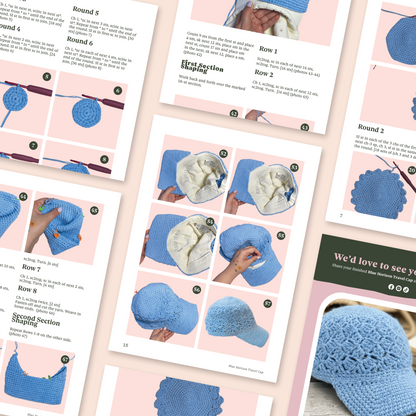 Blue Horizon Travel Cap Crochet Pattern