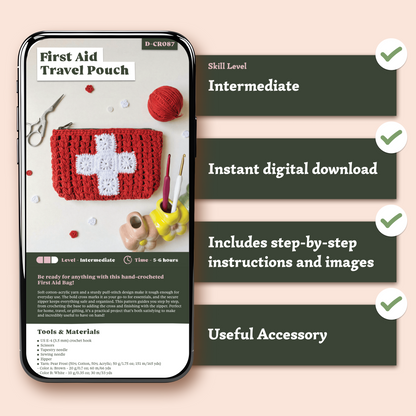 First Aid Travel Pouch Crochet Pattern
