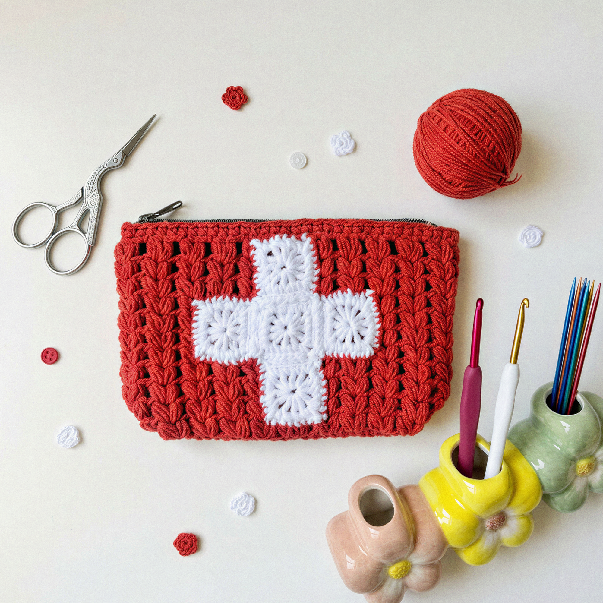 First Aid Travel Pouch Crochet Pattern