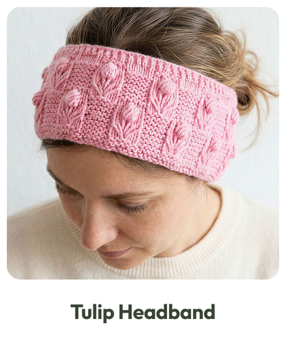 Tulip Headband Knitting Pattern