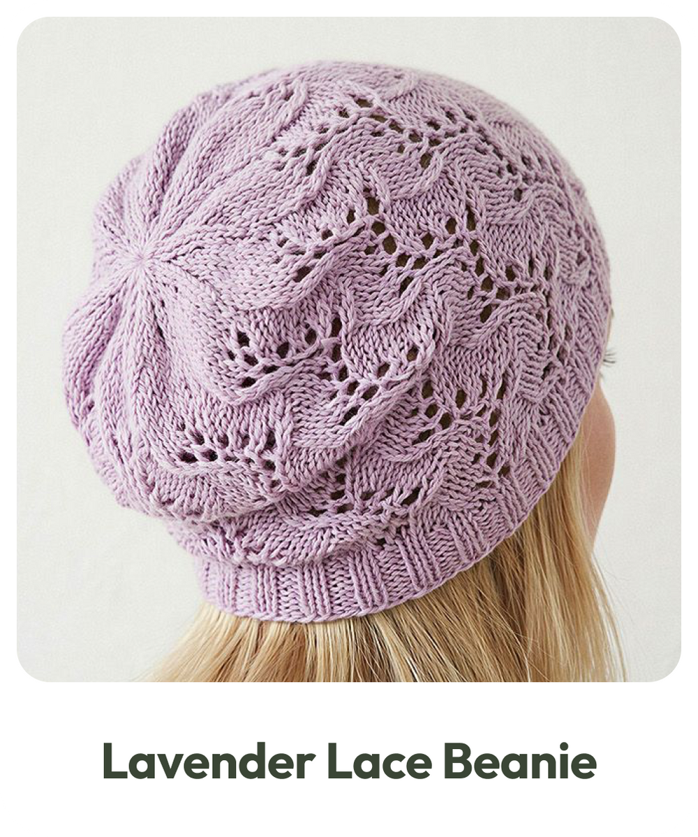 Lilac Breeze Beanie Knitting Pattern