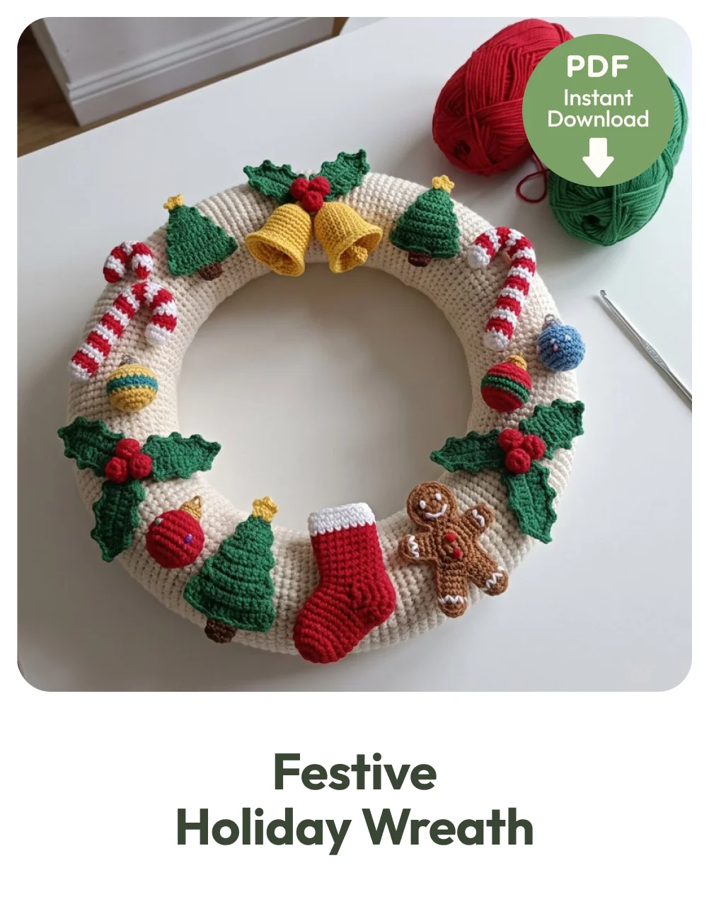 Festive Holiday Wreath