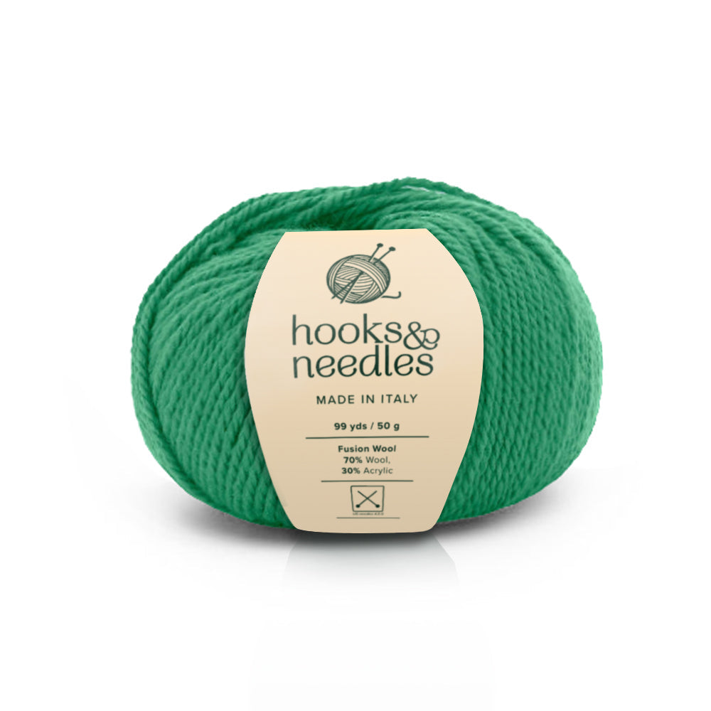 Image of Fusion Wool yarn, showcasing its soft texture, ideal for creating cozy, elegant knitwear.