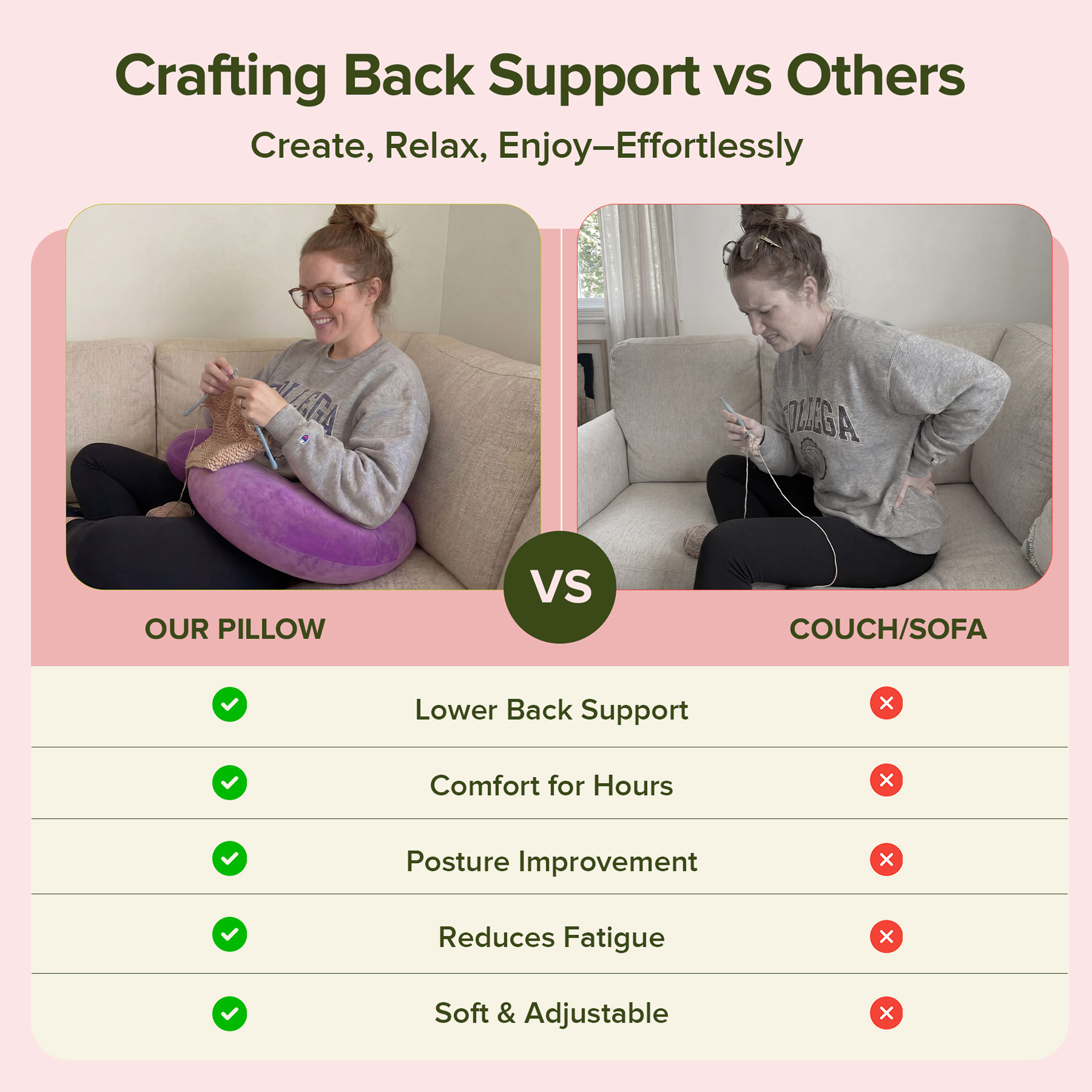 Crochet & Knit Support Pillow