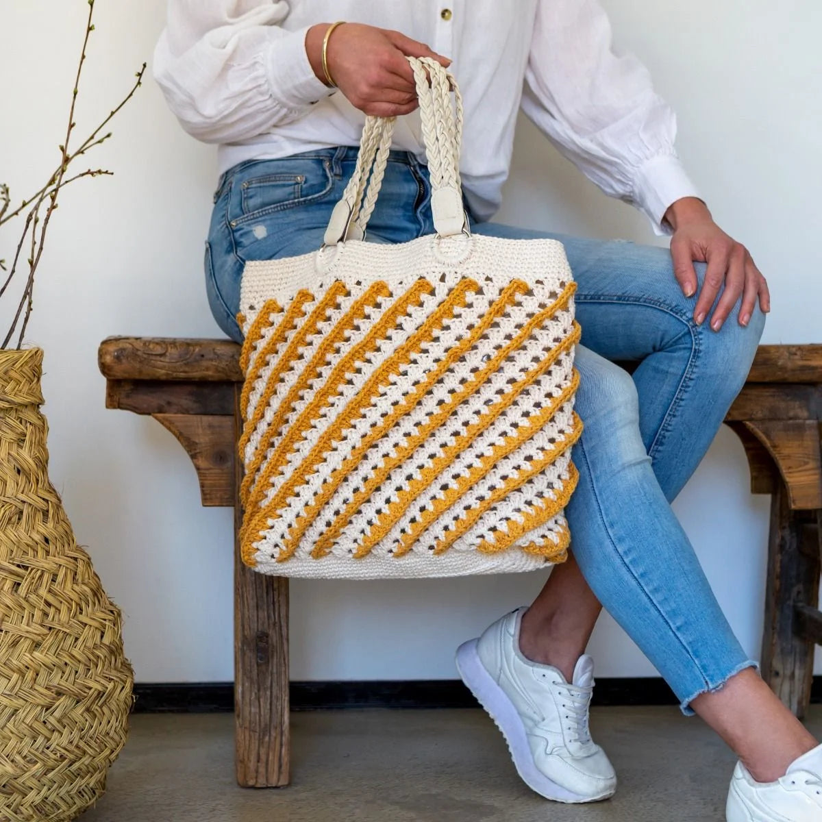Striped Tote Bag Crochet Kit