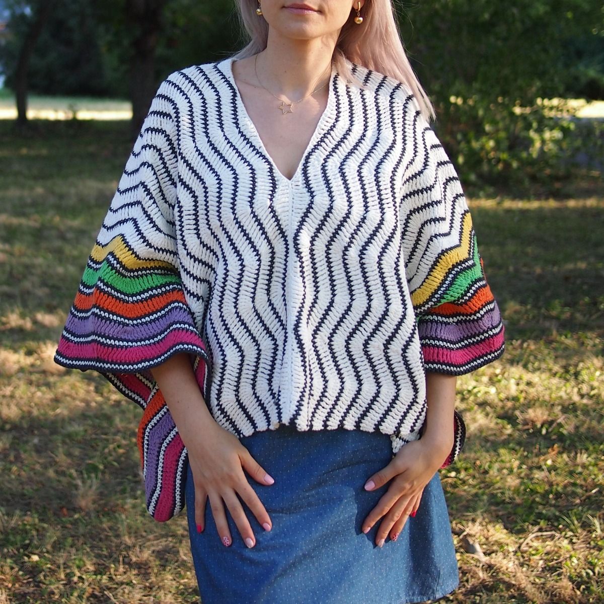 Rainbow Zigzag Crochet Kit