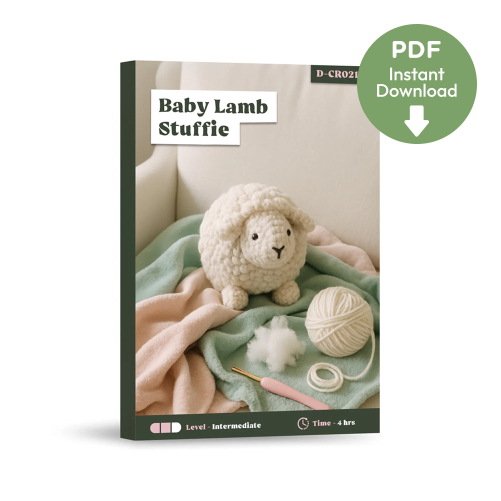 <h3>Baby Lamb Stuffie <br/>Crochet Pattern</h3>