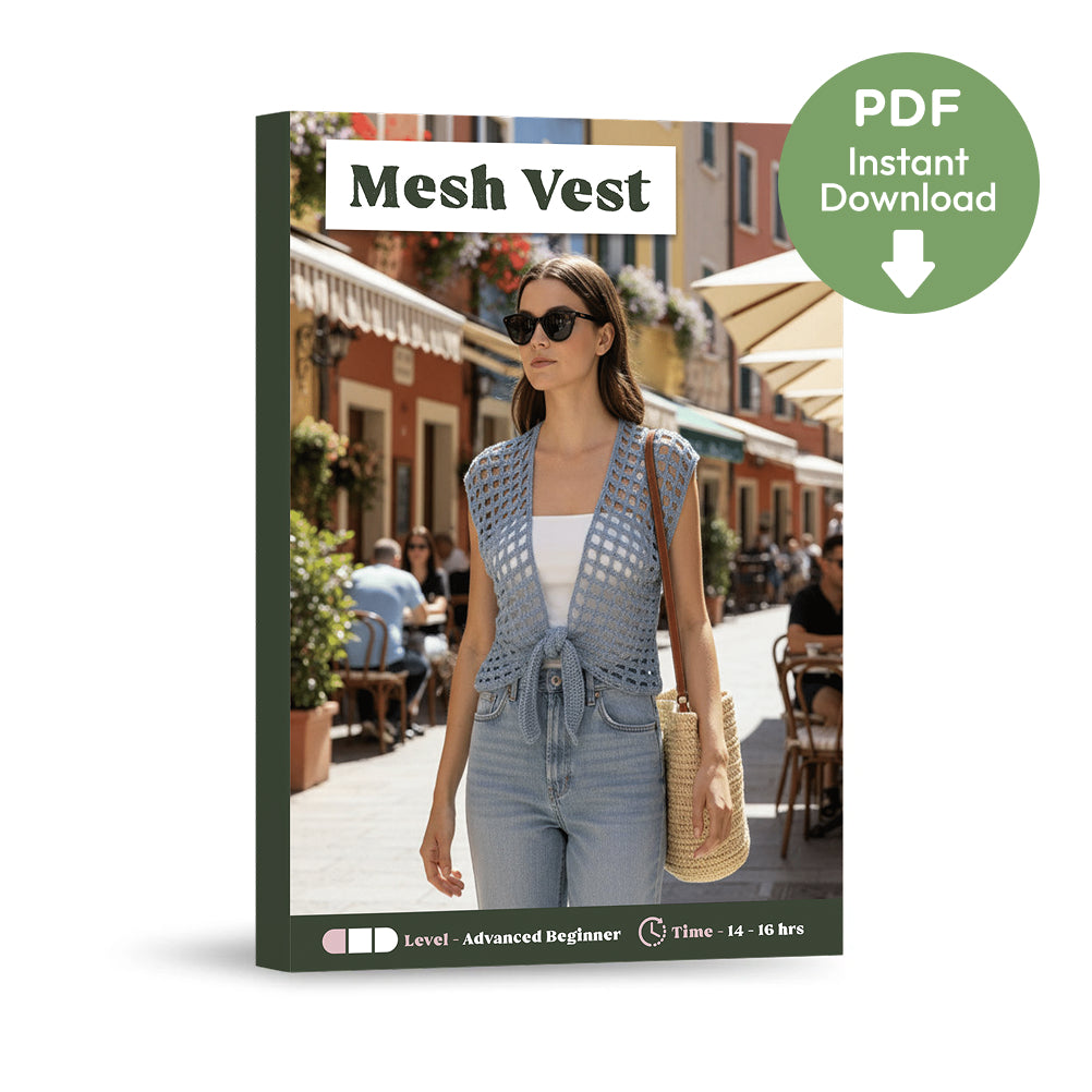 <h3>Mesh Vest  Crochet Pattern</h3>